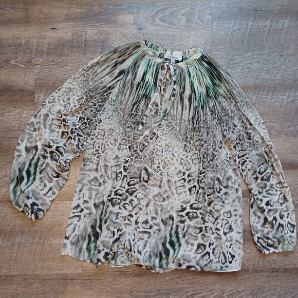 Jennifer Lopez Tops - Jennifer Lopez sheer peasant blouse